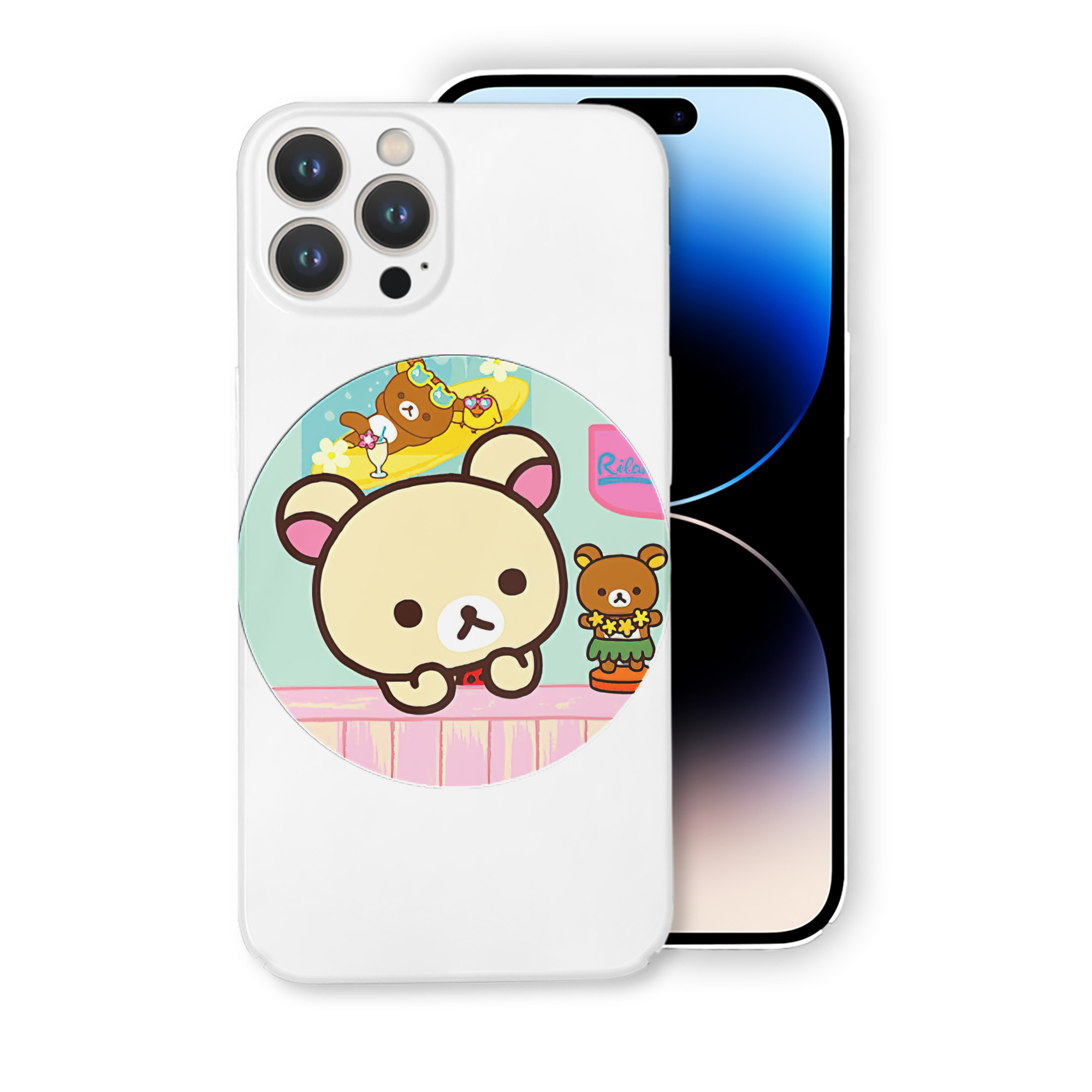 （画像用） リラックマ リラックマ キイロイトリ Rilakkuma Korilakkuma Kiiroitori 【iPhone 14シリーズ対応】ハードケース